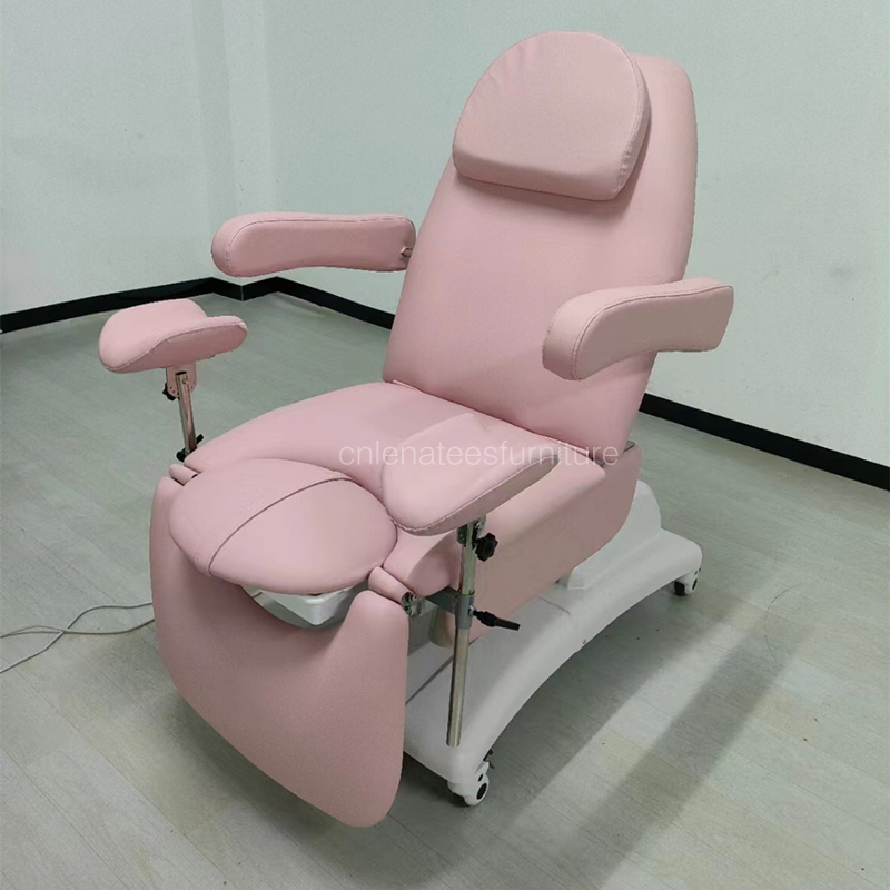 E038 South America functional pink electric gynecology bed