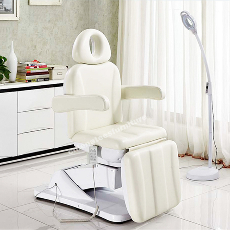 RE003 White electric 3 motors beauty salon cosmetic bed